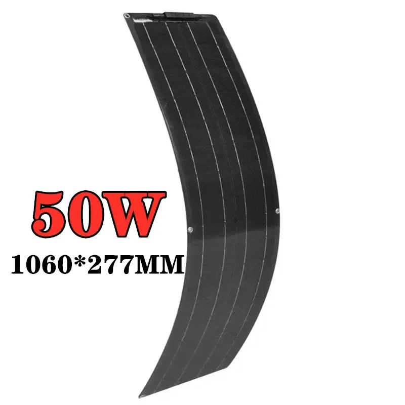

50W Solar Panel 150W 100W ETFE Flexible Waterproof Solar Panel Battery Charger System Solar Panel Kit Complete Full Set For Home