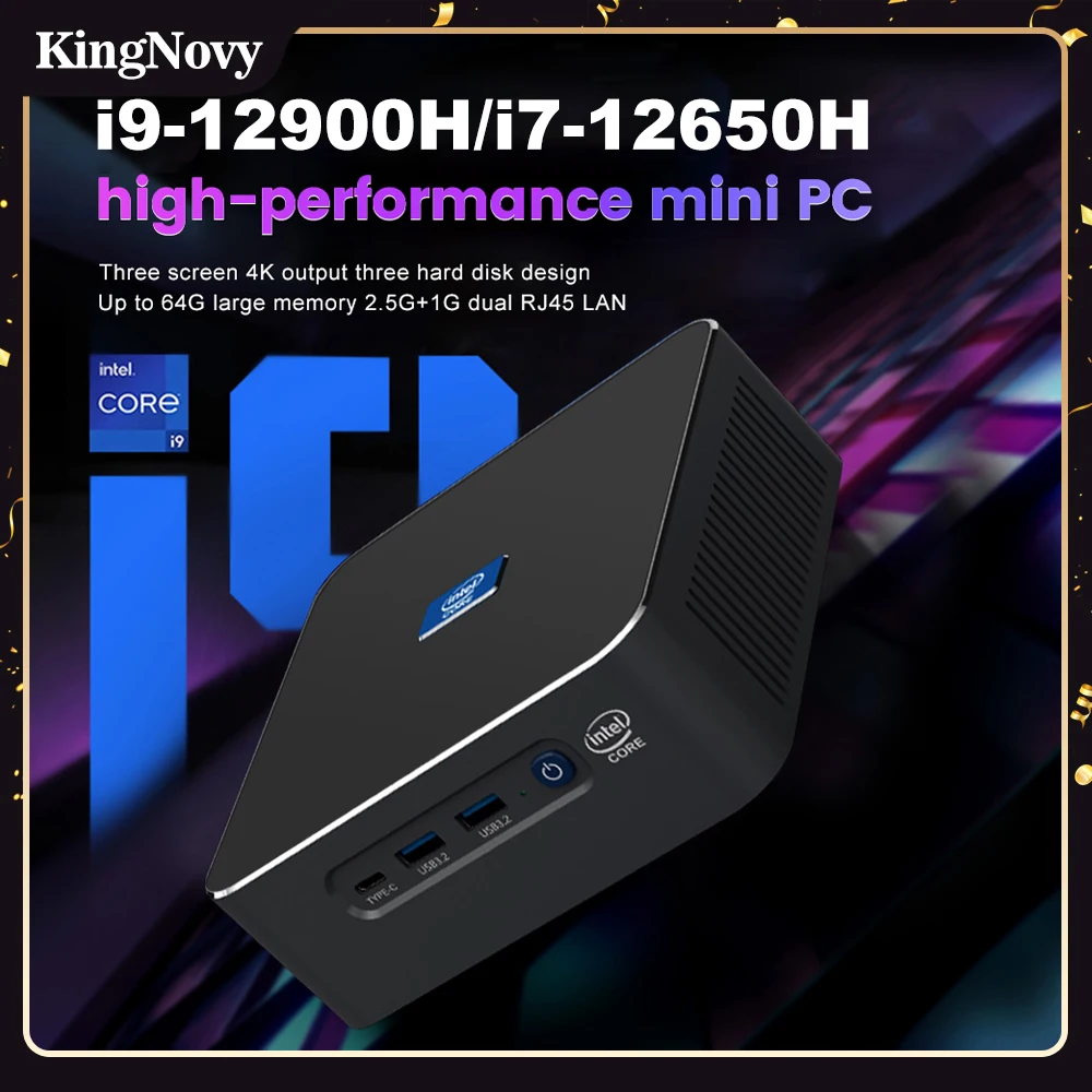 

Kingnovy 12th Gen Mini PC Intel i9 12900HK i7 12650H 14 Core 20 Threads Windows 11 M.2 NVME 2*LAN Gaming Desktop Computer WiFi6E