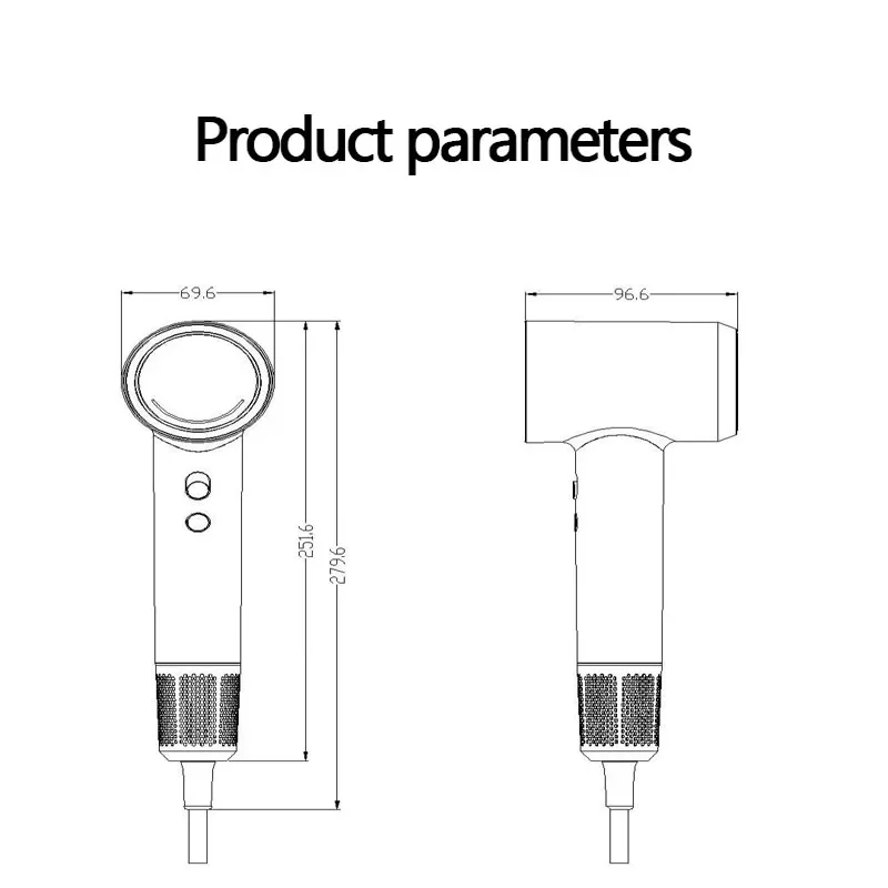 Новый высокоскоростной фен с отрицательными ионами 220 В 1600 Вт мощный сенсорный