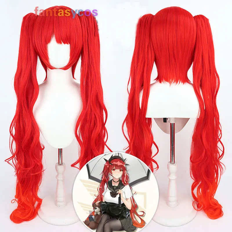 

Anime Fleet Collection USS Honolulu CL-48 Cosplay Wig Red Heat Resistant Hair Halloween Role Play Party Costume Wig + Wig Cap