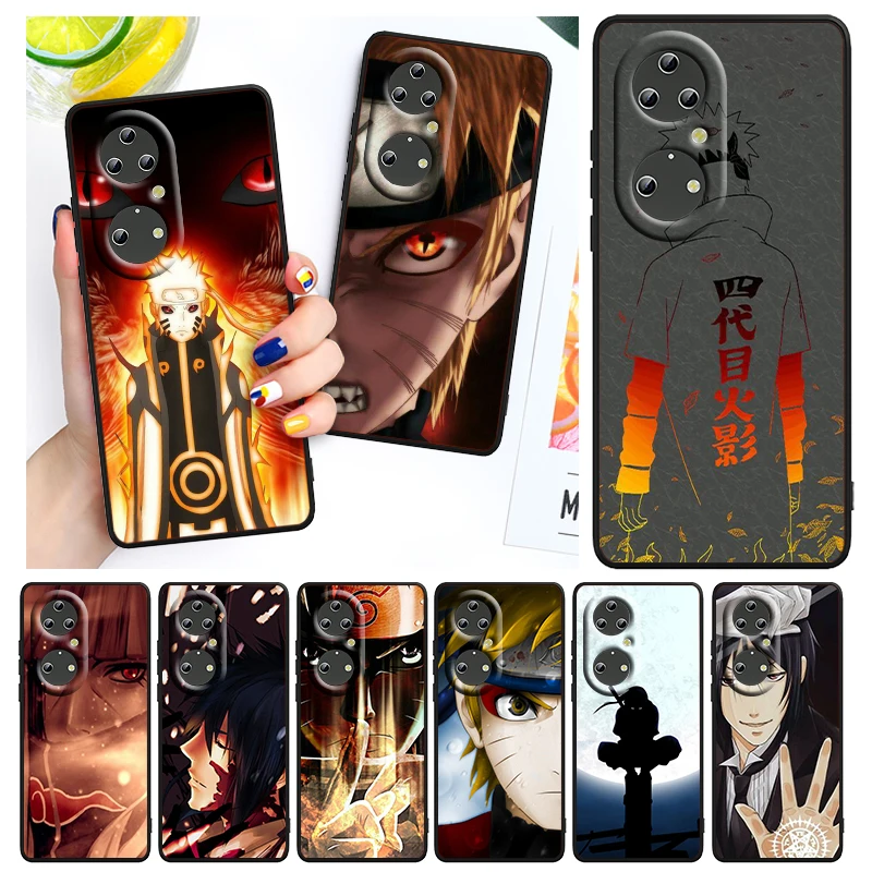 

Hot Cartoon Naruto Kakashi For Huawei P50 P40 P30 P20 Pro Plus P10 P9 P8 Lite 2019 2017 RU E Mini Black Funda Capa Phone Case