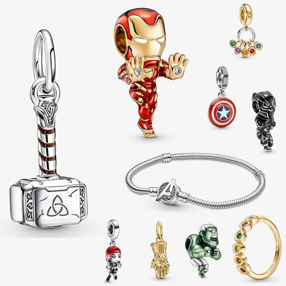 

Женский браслет ручной работы Pandora, браслет из серебра 2022 пробы с подвеской в виде персонажей аниме, 925