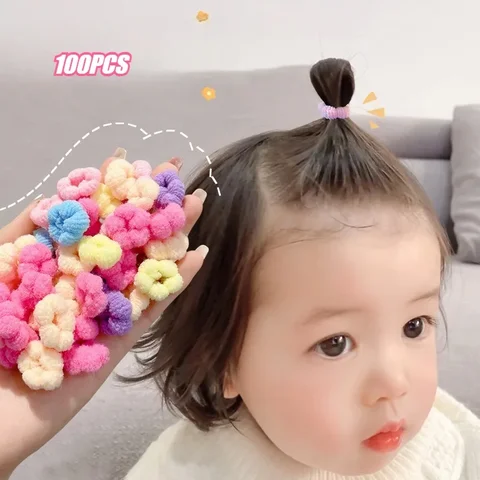 GEONYIEEK Маленькие резинки для волос, черные и розовые