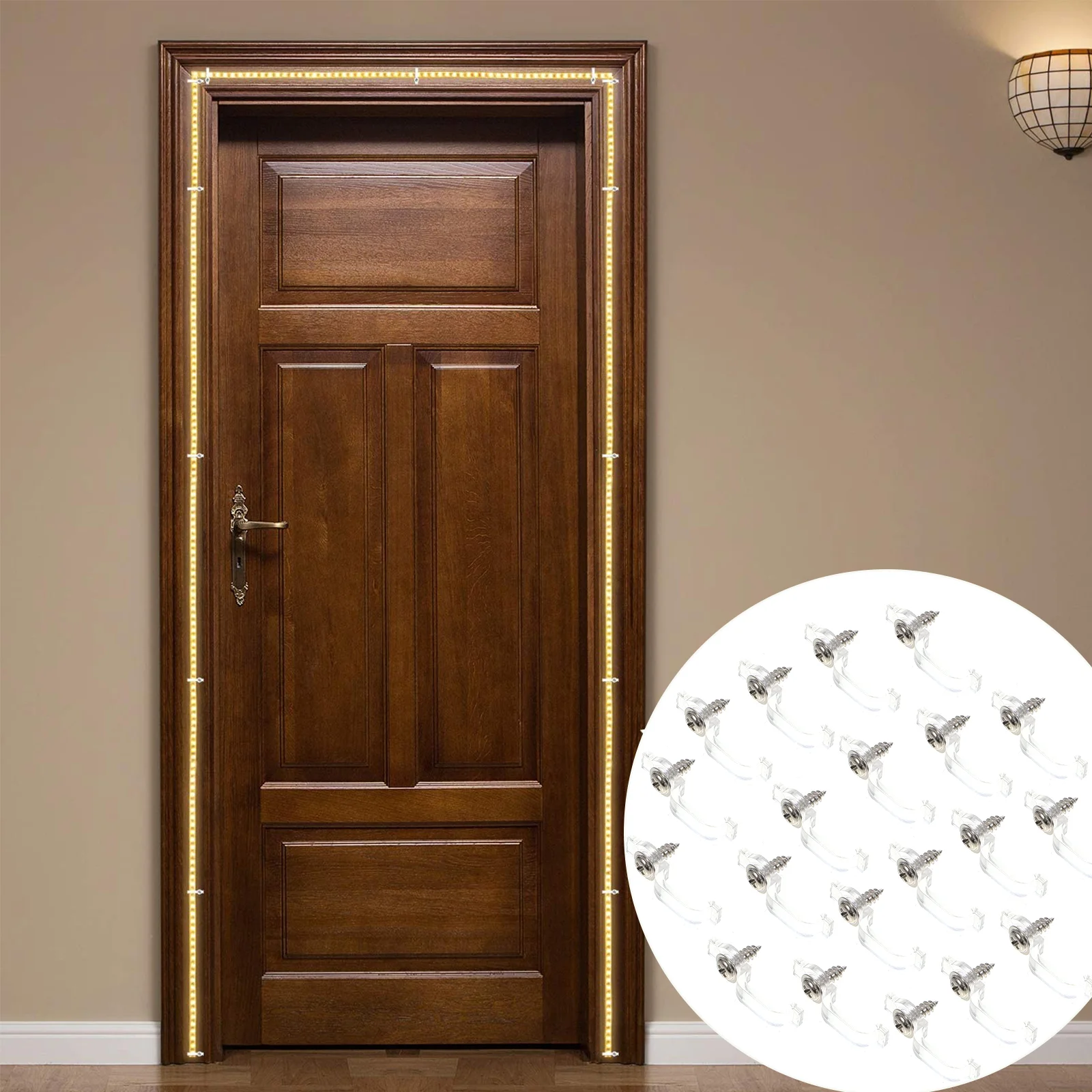 

100 Pcs Clips Lamp Strips Clamps Light Strip Fasteners LED Strip Lights Clips Strip Light Clips For Strip Lamp Fixing Light