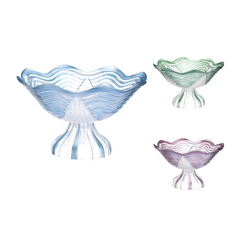 

Imitation Glass Fruit Plate Household Salad Bowl Vase Snack Candy Box