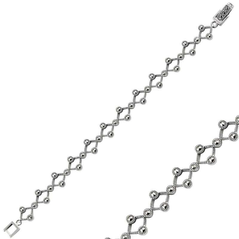 

Серебряный браслет 925 пробы Marcasite