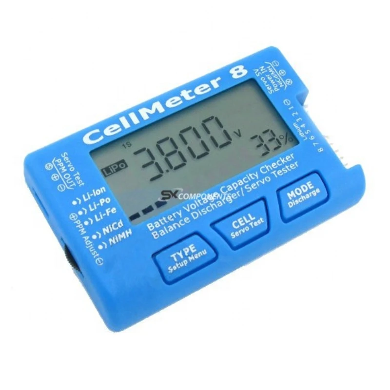 

8 Multifunctional Digital Battery Capacity Servo Checker Tester 2S-8S