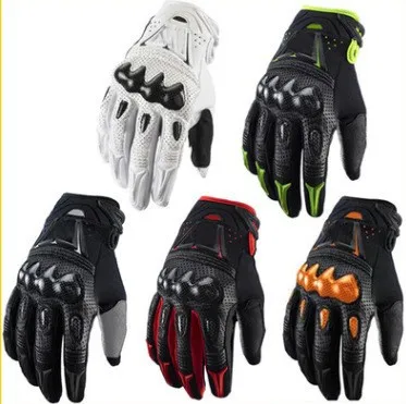 

2022 New Mottled Riding Gloves Motorcycle Cross-country Climbing Protection Carbon Fiber Pure Leather Racing Gloves