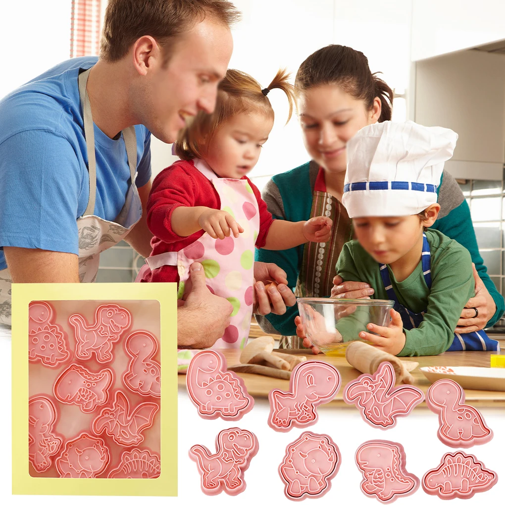 

8 Pieces/set 3D Cartoon Biscuits Molds Animal Shape Embossing Moulds Cupcake Cake Sugarcraft Stamp Chocolate DIY