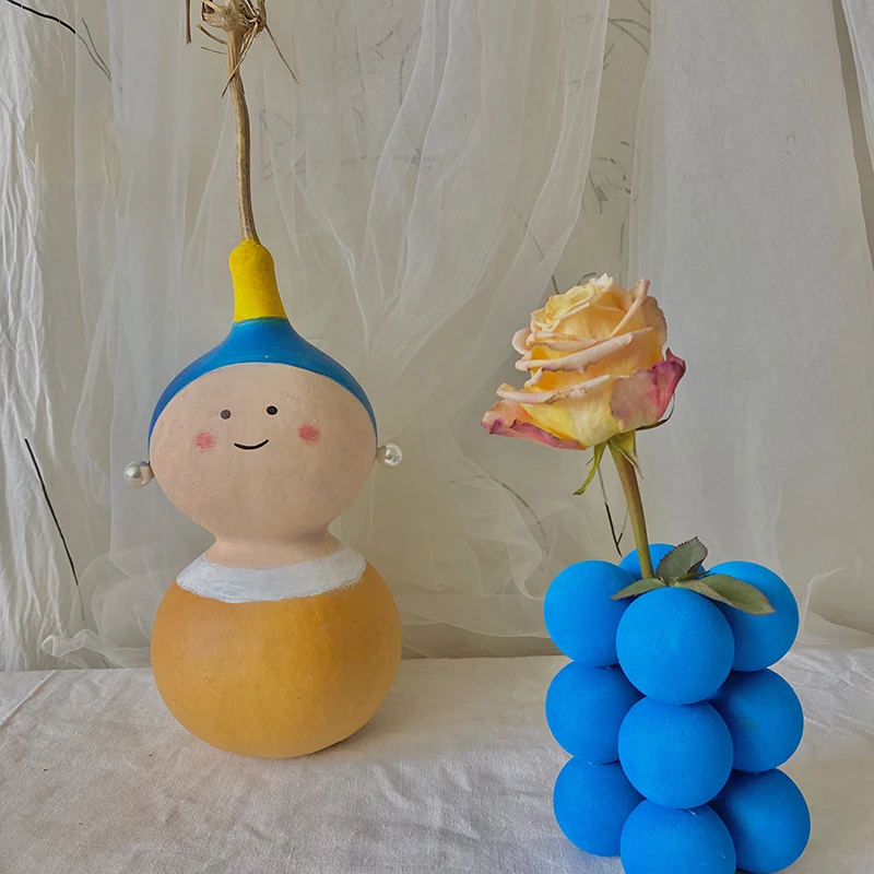 

Artist Ornaments, Gourd Painting, Diy Creative Birthday Gift, Pearl Girl with Earrings, Grand Art Museum