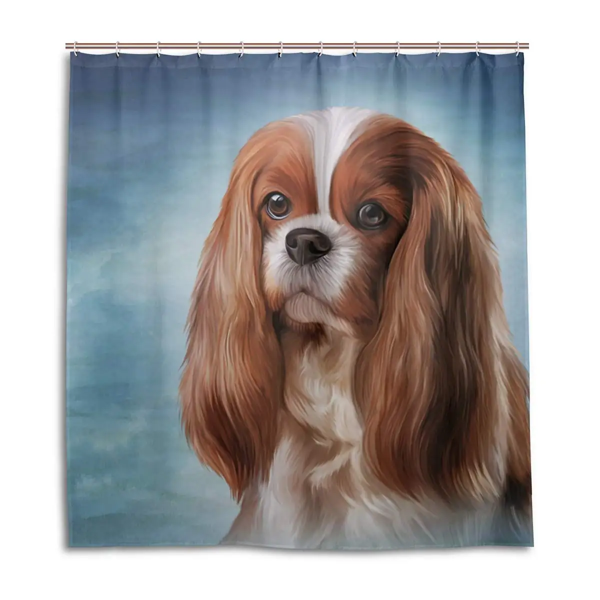 

Занавеска для душа с собакой Кавалер-кинг-чарльз-спаниель