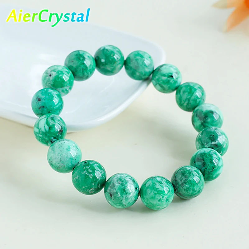 

Fashion Natural Crystal Stone Bead Bracelet Women and Men Mineral Phosphorite Bangle Exotic Accessorl Jewelrl Couple Glft