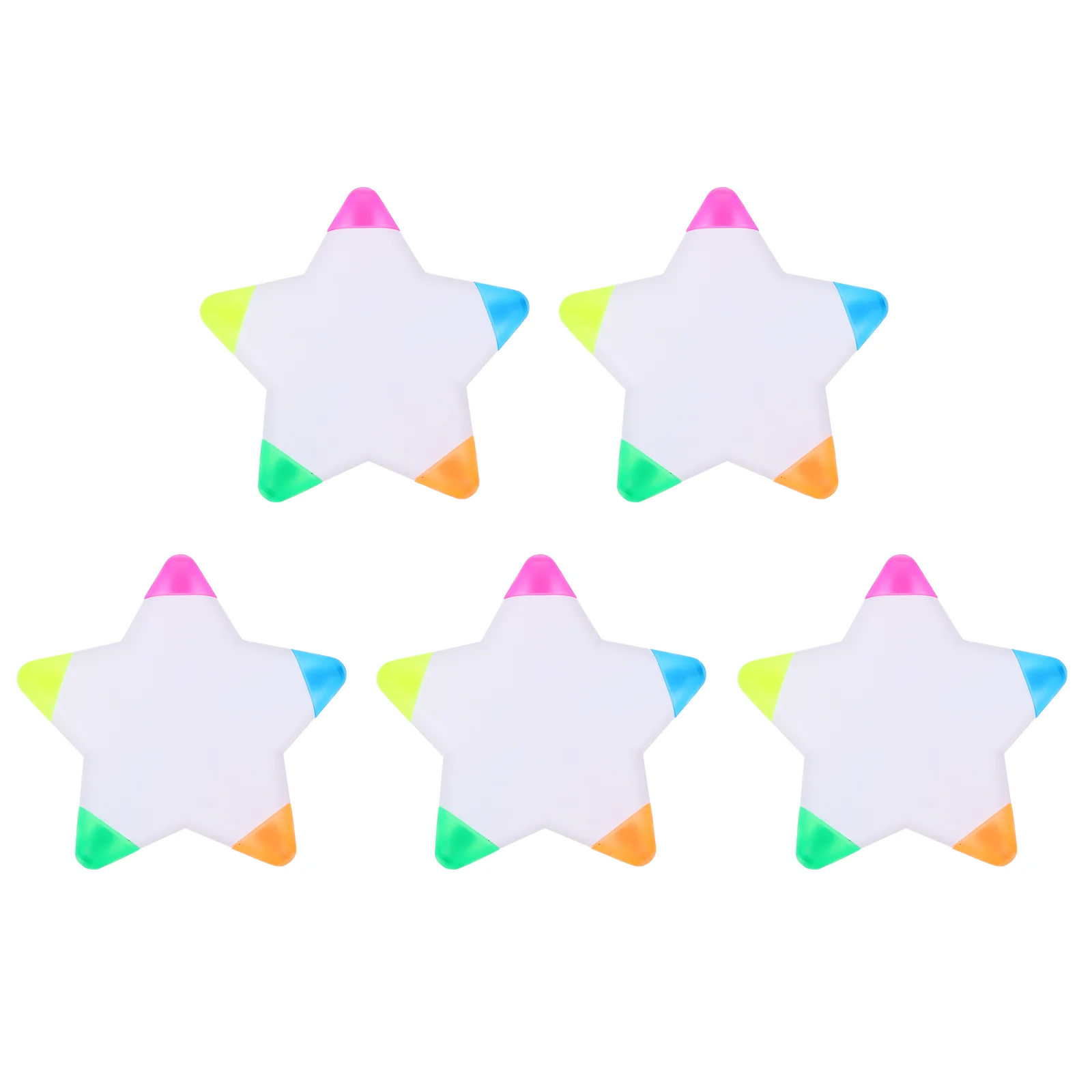 

Five-color Petal Brush Star Shape Fluorescent Pen Students Stationery Marker Colored Highlighters