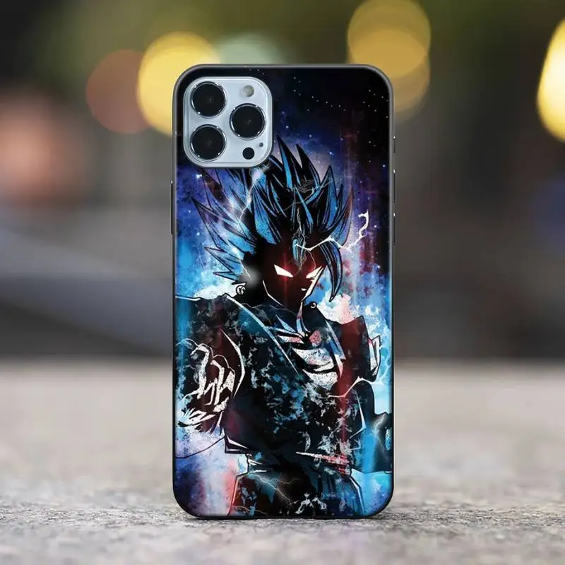 Дизайнерский чехол для телефона Dragon DBZ черный iPhone 13 12 11 Mini Pro X XR XS Max 6 6s 7 8 Plus SE с