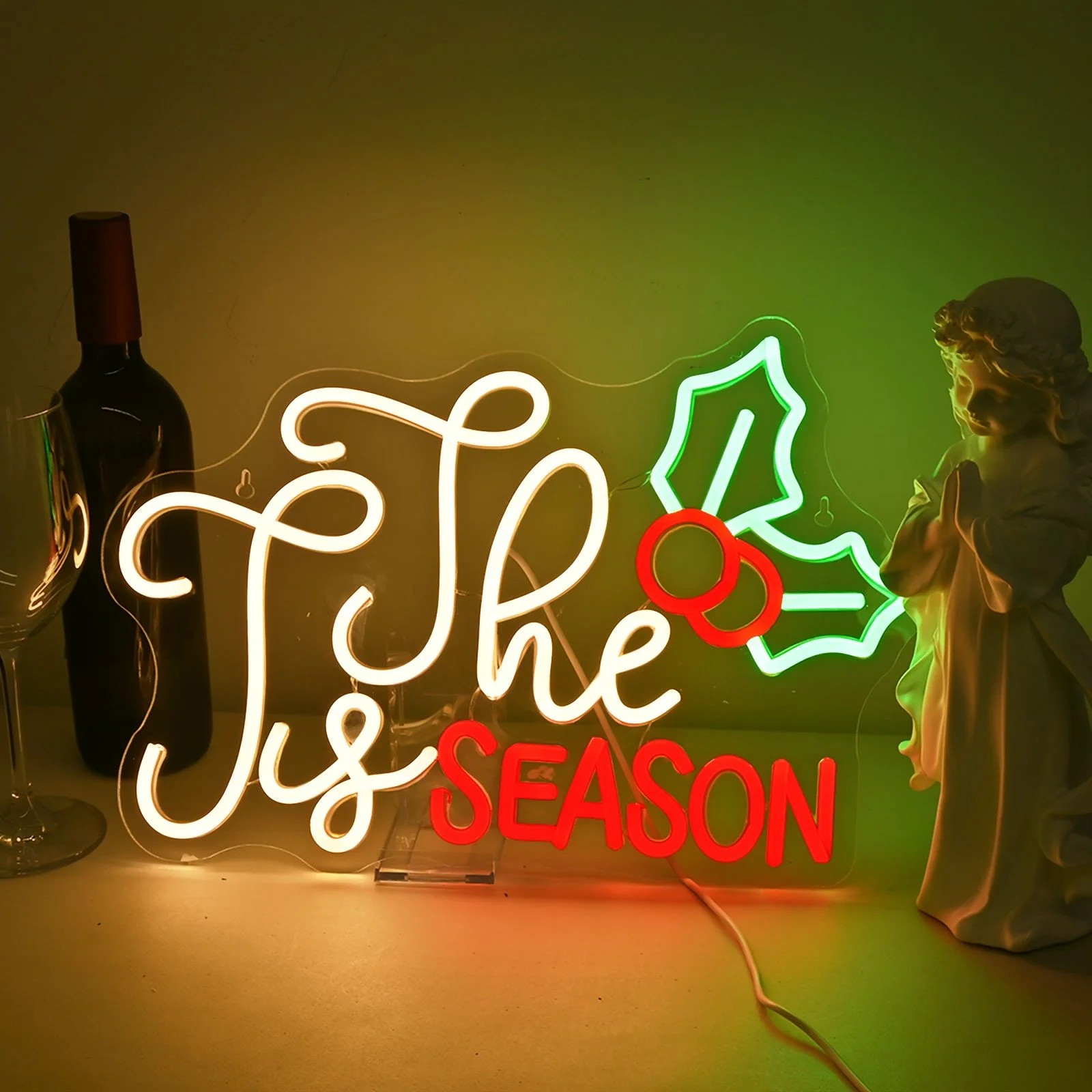 Рождественская неоновая вывеска Иисуса JOY Неоновая для декора стен Украшение