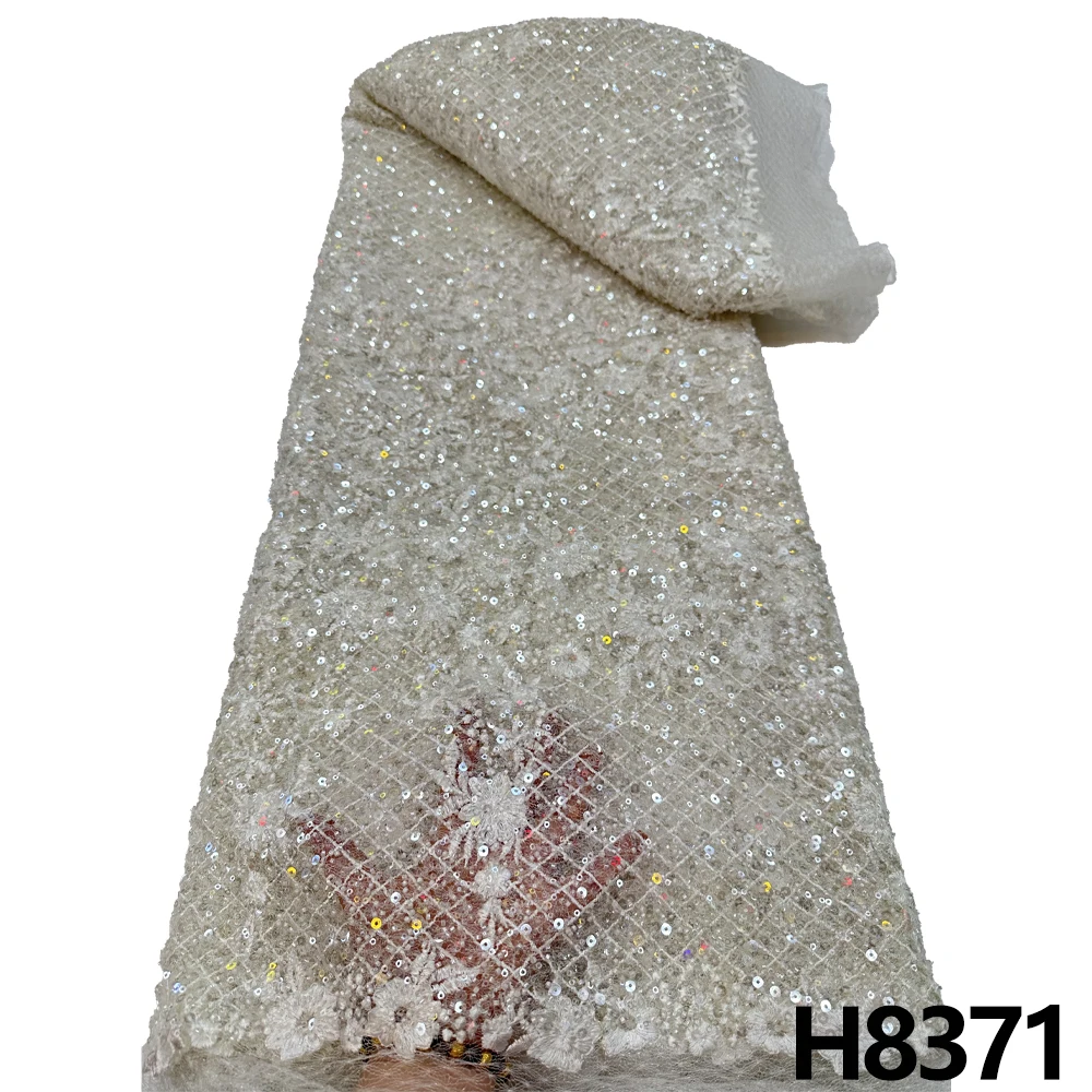 Новейшая африканская кружевная ткань из бисера 2023 высококачественное вышитые