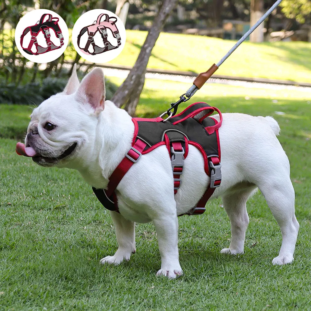 

No Pull Reflective Dog Harness Breathable Mesh Waterproof Pet Harness Vest For Small Medium Large Dogs Pitbull French Bulldog