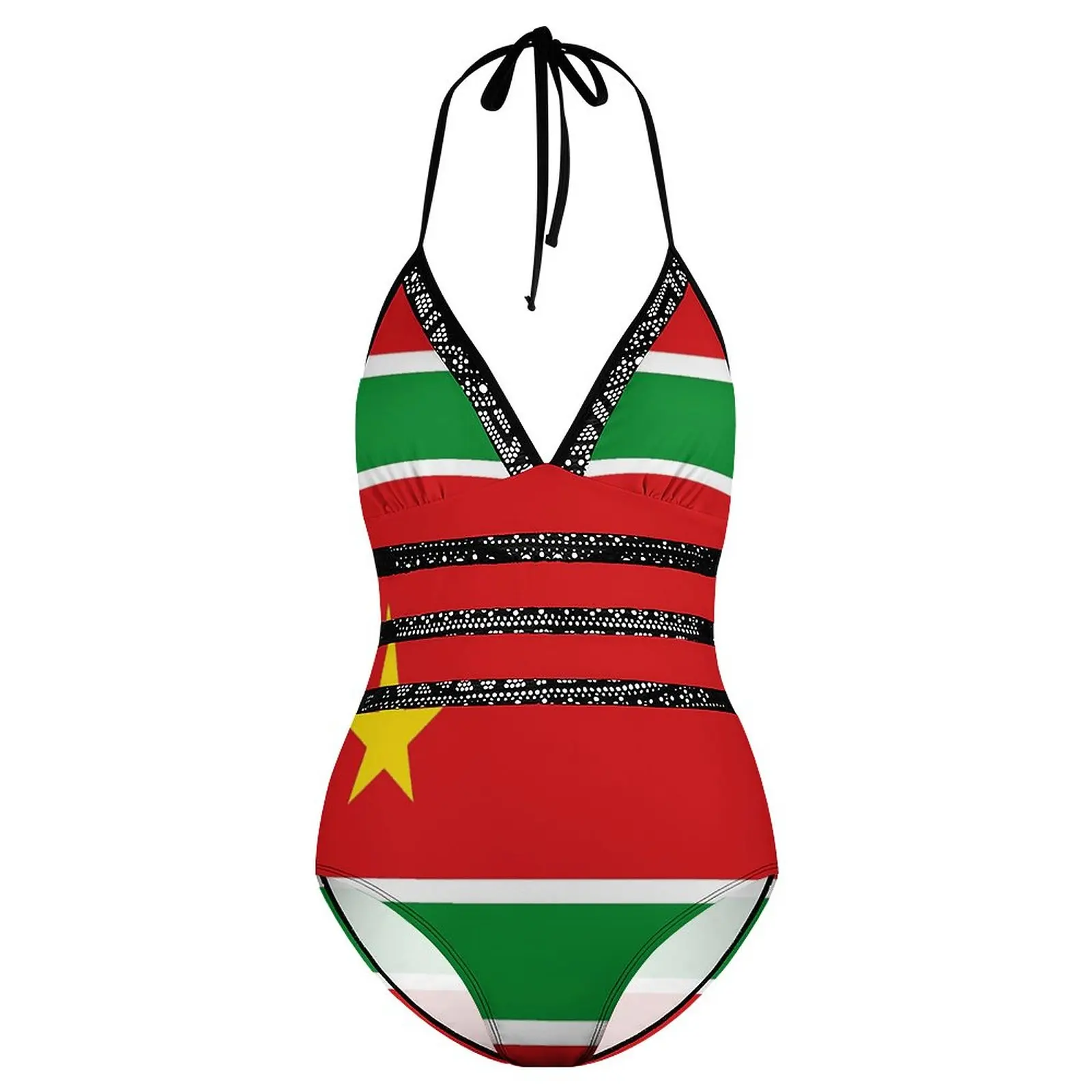 Цельный купальник с флагом Гваделупы милые экзотические женские бикини
