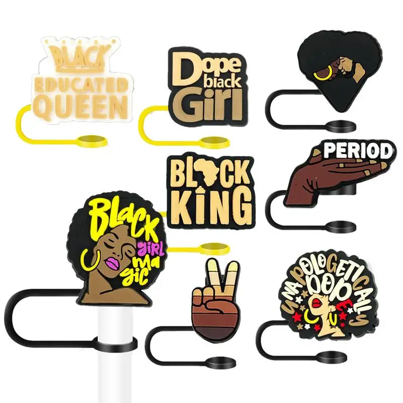 Крышки для трубочек многоразовые Защитные чехлы 8 шт. домашнего декора