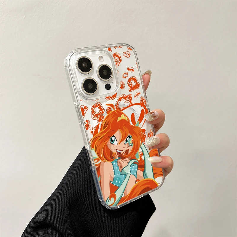 Фото Чехол W-Winxs C-Clubs Princess Mononoke Bloom Tecna для iPhone 17 Air 16 15 14 13 12 11 Pro Max, акриловый, с поддержкой беспроводной зарядки №4