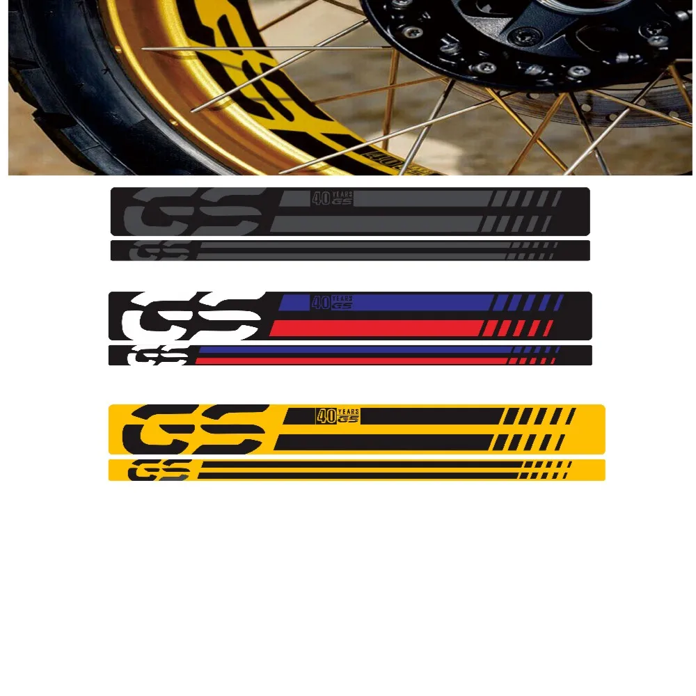 

Motorcycle Front/Rear Wheel Reflective Decal Case for BMW R1200GS Adventure 2006-2018 R1250GS Adv 2019 Rim Decoration