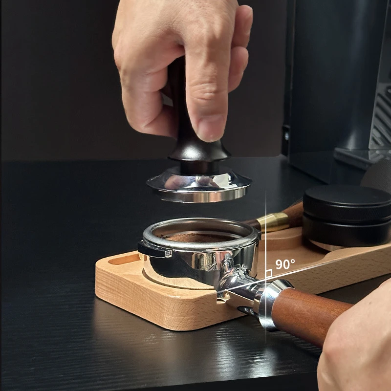 Кофейный пресс с основанием для порошка из Букового дерева ручка 51/53/58 мм