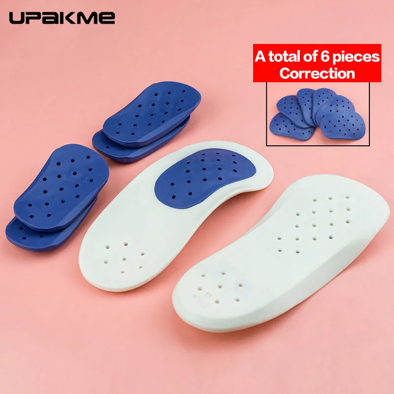 Half Arch Support Orthopedic Insoles Flat Foot Correct 3/4 Length Orthotic Insoles Insert Shoes Pads For Children Kids Men Women
