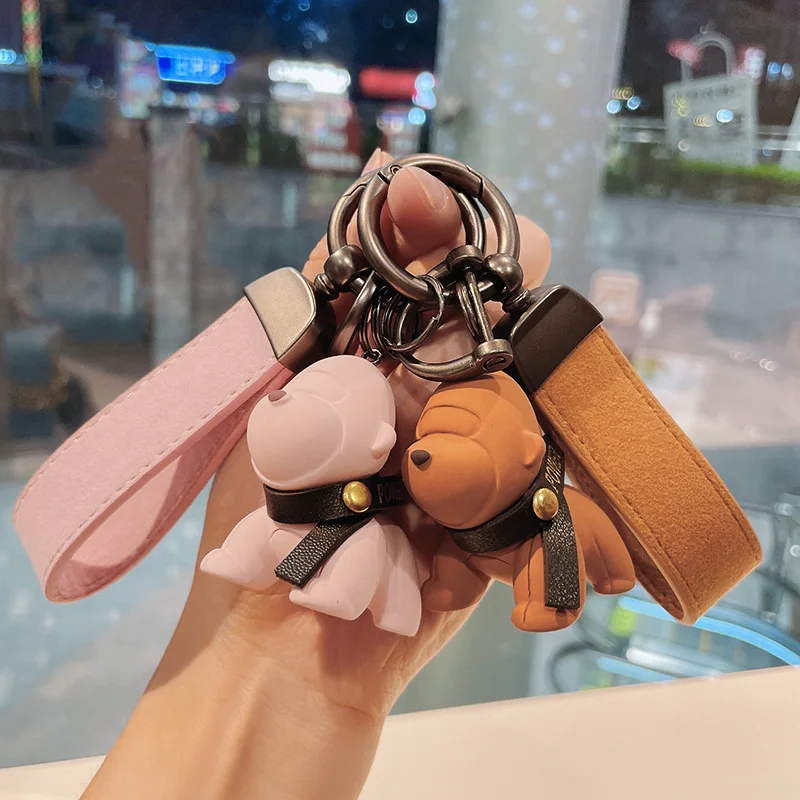 

Bentoy New Bag Pendant Animal Car Keychain Creative Resin Doll Hand Rope Orangutan Key Chain Exquisite Car Keychain bag pendant