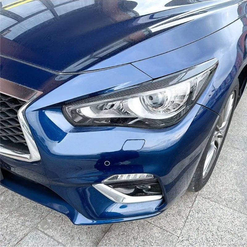 Фото Накладки на фары (реснички) для Infiniti Q50 Q50s 2014+ Декоративные накладки на фары, внешний тюнинг, обвесы №5