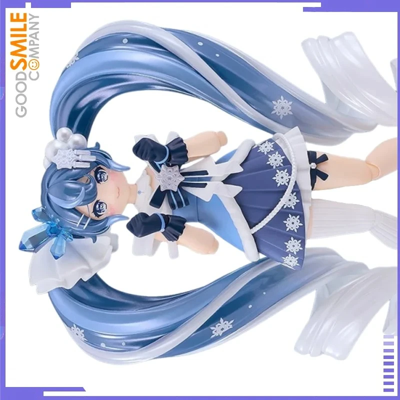 Фото Оригинальная фигурка Good Smile Figma # 669 Снежная Мику: Кристальная снежная версия Подвижная фигурка Max Factory Хацунэ Мику, аниме-модель, подарок №1