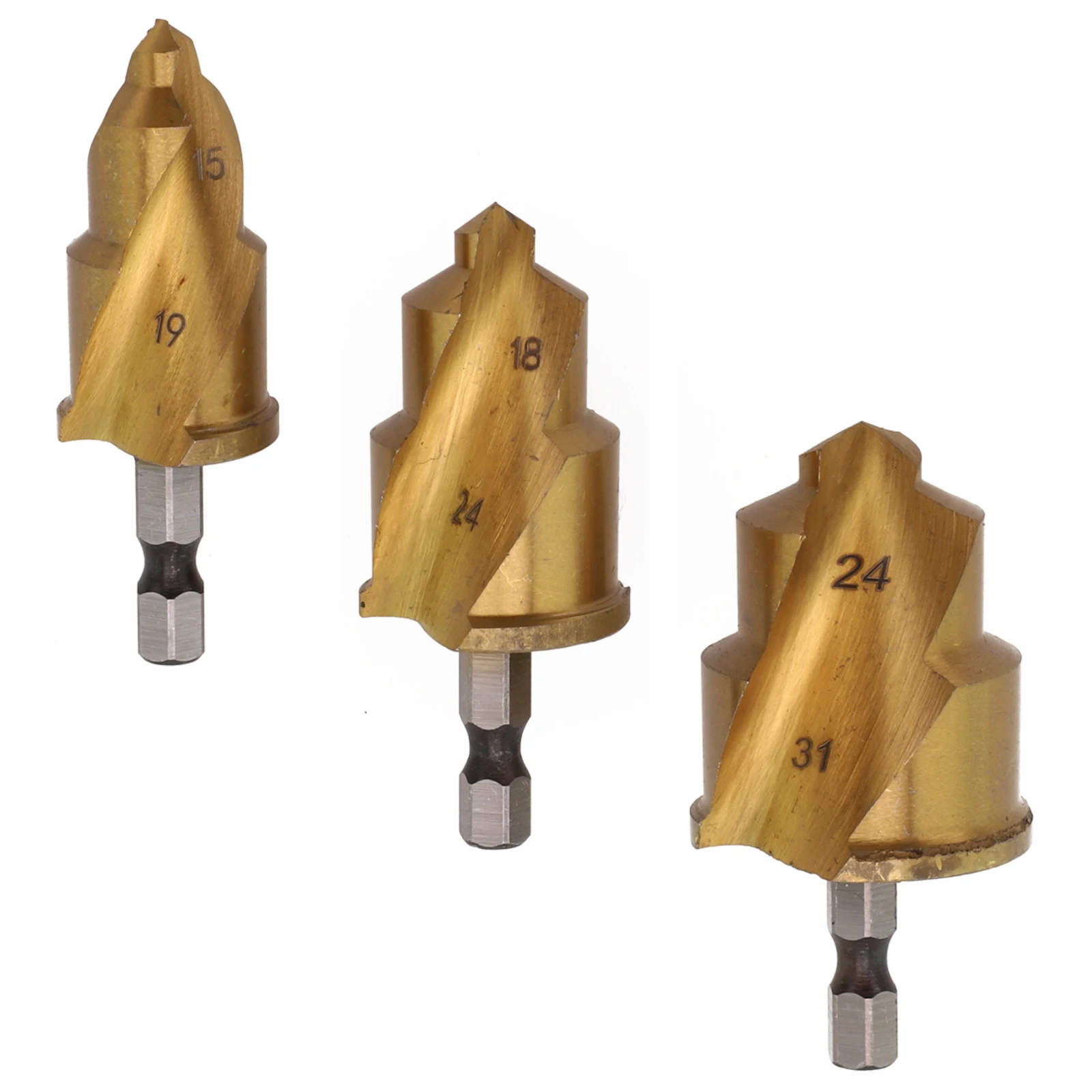 Сверло с шестигранным хвостовиком 15-31 мм 3 шт.