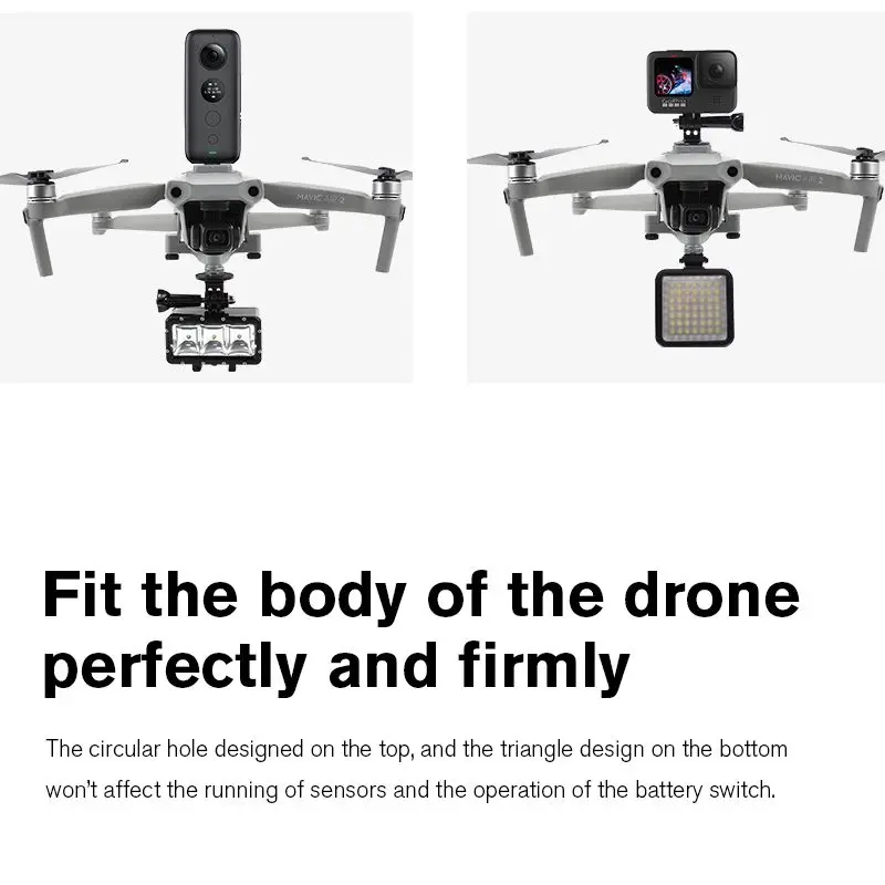 

For Mavic Air 2/Air 2S Extender Adapter Accessories Extender Mount Holder For Gopro Hero 10 9 Action 2 Camera Accessories