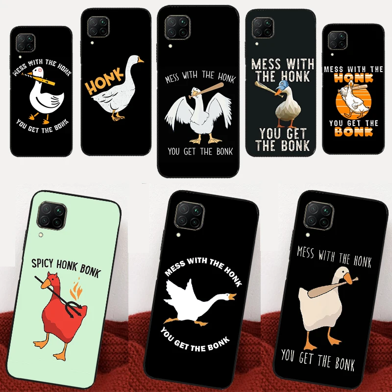 Чехол с забавным мемом Duck Goose Honk Bonk для Huawei P30 P20 P40 Lite P60 Pro P Smart Nova 9 10 SE 5T 3i 7i 8i 11i Y60 Y61 Y90