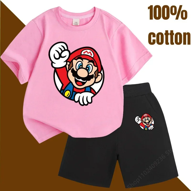 MINISO хлопковая футболка детская голубая