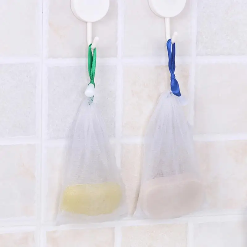 

2/4/6PCS Soap Foaming Net Nylon Foaming Net Shower Soap Foaming Net Hanging Bubble Mesh Bag Random Color Storage Organization