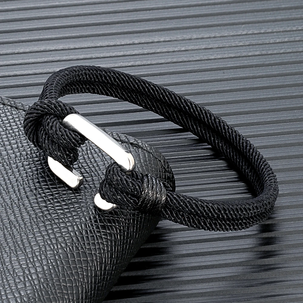 Минималистичный мужской плетеный браслет ручной работы из веревки для женщин
