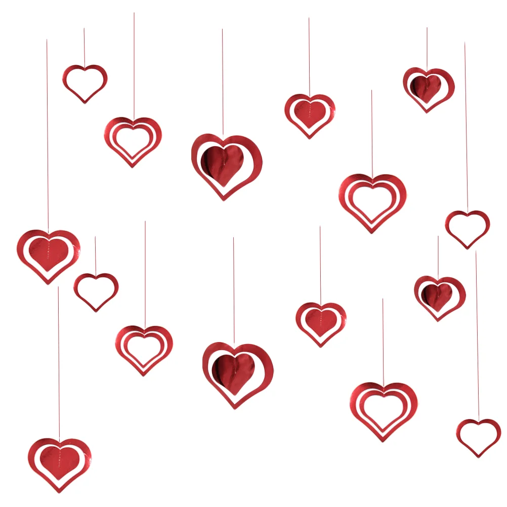 

Heart Day Decoration Garland Hanging Valentine Party Decorations Swirls Shape S Red Valentines Swirl