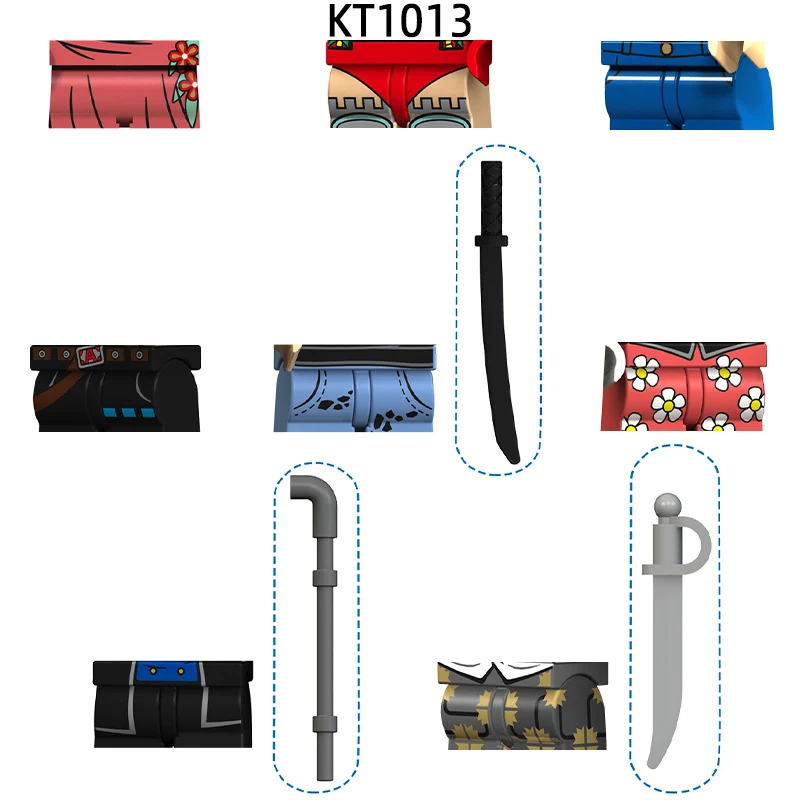 Фигурки оружие брюки детали для волос модельные блоки набор кирпичей MOC подарки