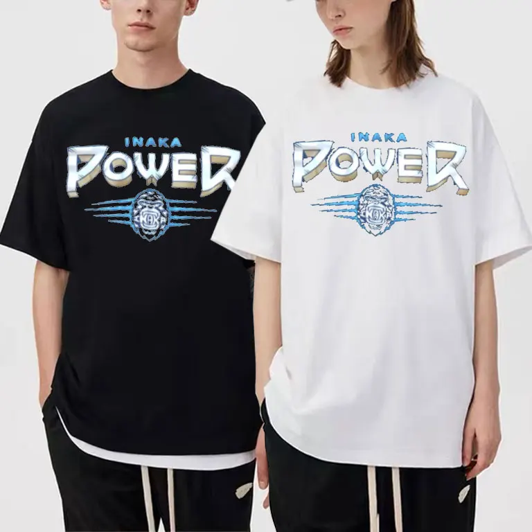 

Men Women Casual Loose Black T-shirts Brand Simple Short Sleeve Fashion Tees Inaka Power Chimpanzees Monkey Logo Print Tshirt