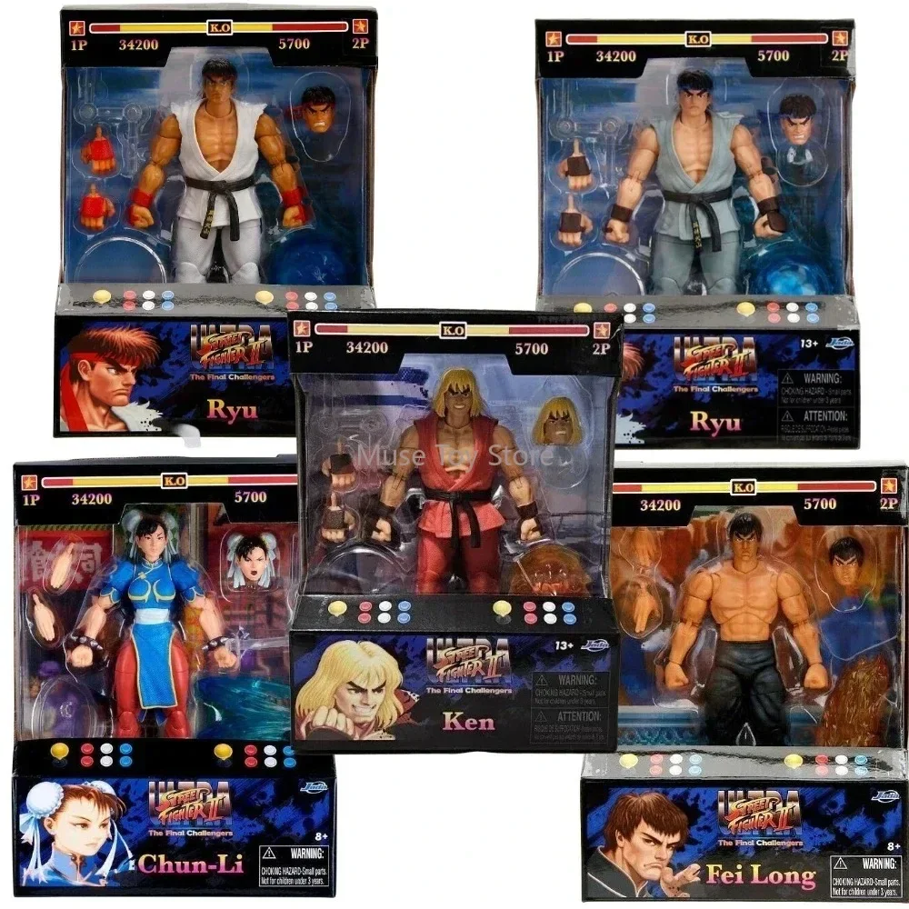 Фото В наличии Jada Toys Ultra Street Fighter II M.Bison Dhalsim Violent Ken RYU Chun Li 6 дюймов Фигурка Коллекционная игрушка в подарок №3