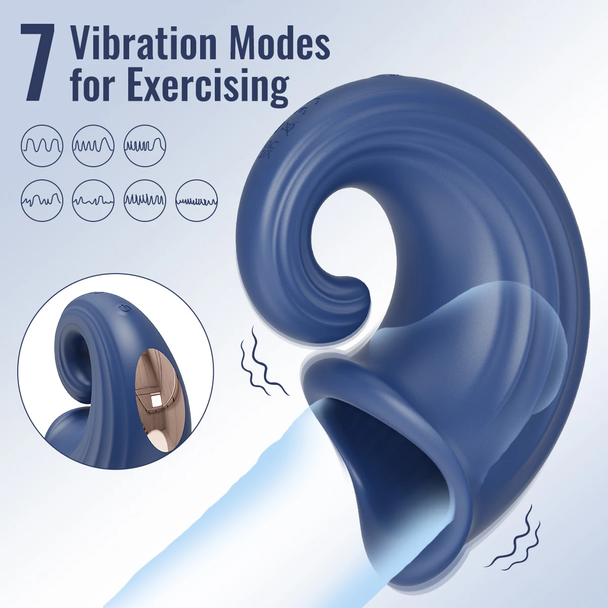 Вибрирующий стимулятор головки тренажер для задержка эякуляции тренировка на