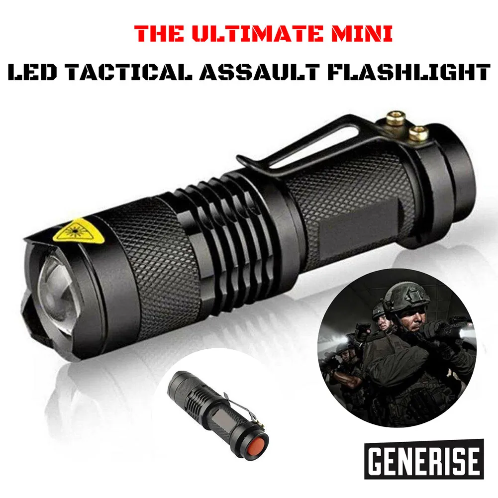 

Mini Tactical Flashlights Portable LED Camping Lamp 3 Modes Handheld Powerful LED Torch Lights Lanterns Self Defense