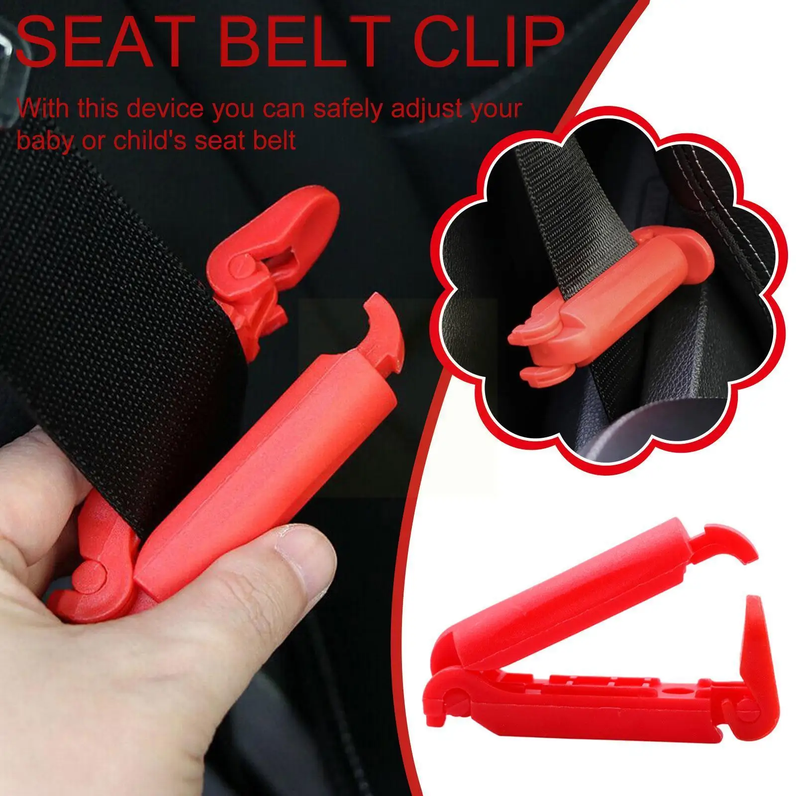 

Пластиковый зажим для ремня безопасности Z0d6, 1/2 шт.