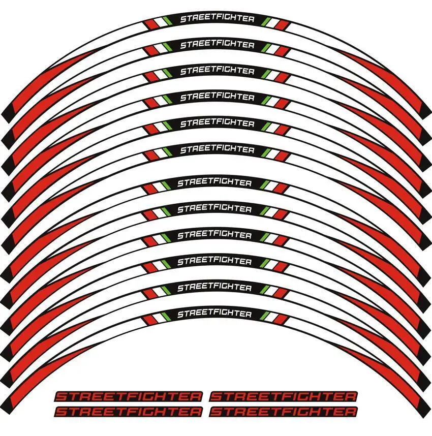 Наклейка на обод колеса для Ducati Streetfighter 848 V4/лента в полоску V2/2S