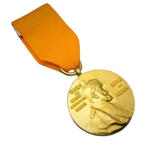 Медная винтажная позолоченная медаль с иностранной эмблемой