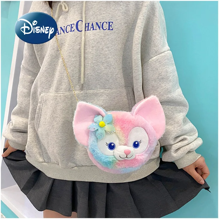 

Новая плюшевая наплечная сумка Disney Lingna Belle для девушек, большая емкость, мультяшная Милая женская кошелек, искусственная игрушка, подарок