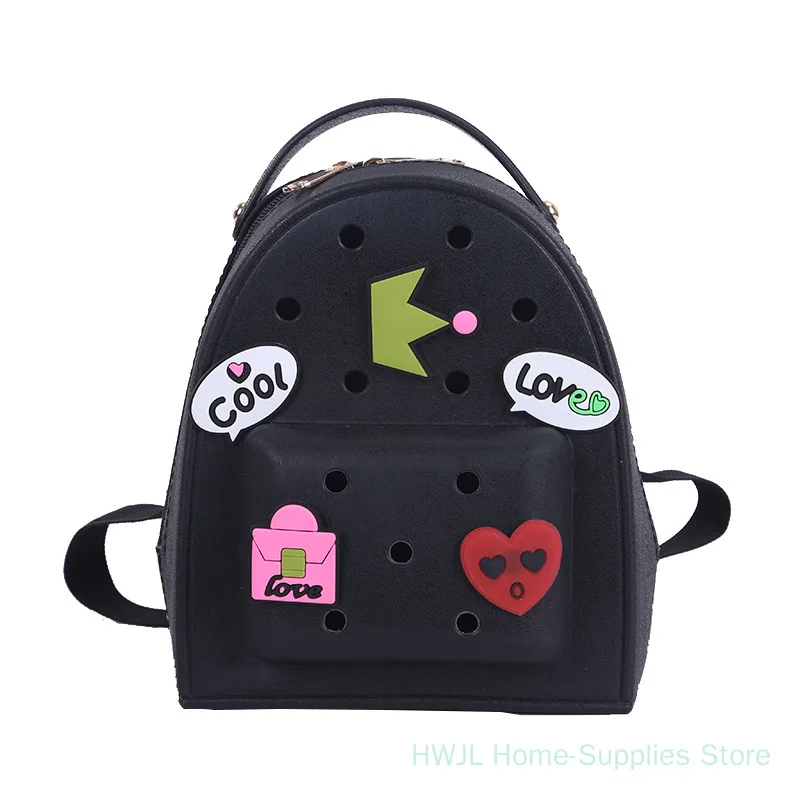 Jelly Backpack Girls TPE Candy Color Travel Bag Shopping Bag Children's School Bag Summer Waterproof Children's Beach Backpack