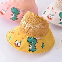 2022 new summer sunhats for kids frog dinosaur animal sun visor empty top cotton sun hat outdoor beach holiday caps children