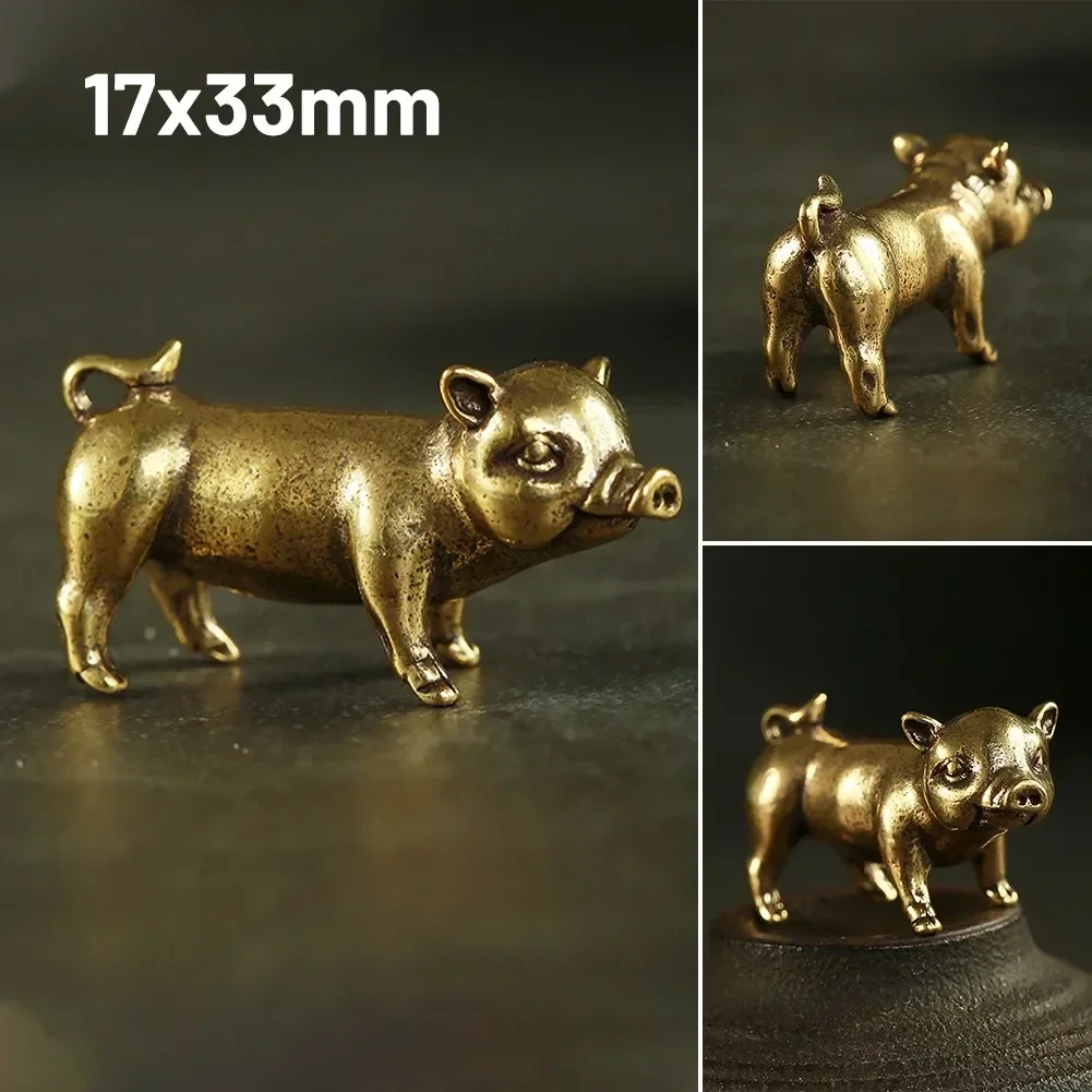 1 шт. латунная металлическая статуя Lucky Fortune свинья 3 3*1 7 см маленький орнамент