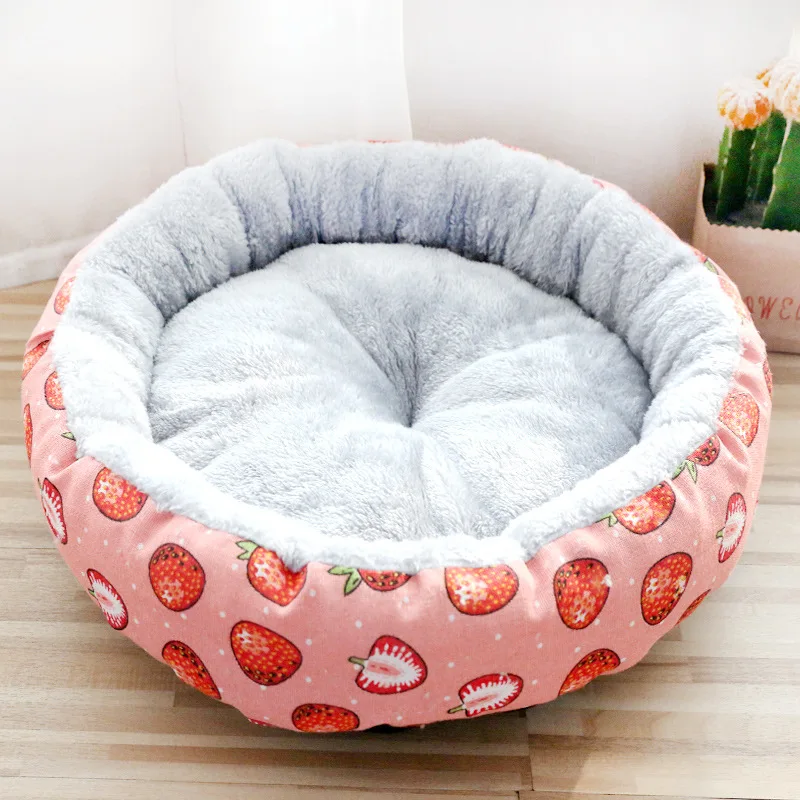 

Winter Warm Pet Dog Kennel Round Cat NestSuper Soft Sleeping Bag Long Plush Puppy Mat Portable CatDog and Universal Nest